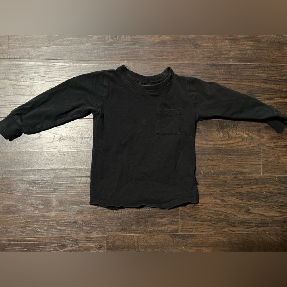 Black Long Sleeve Kids Shirt 12-18m